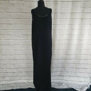 J Kara Long Black Dress Sleeveless Size 16 Elegant